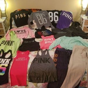 Victoria secret pink mixed items 17 total size xs